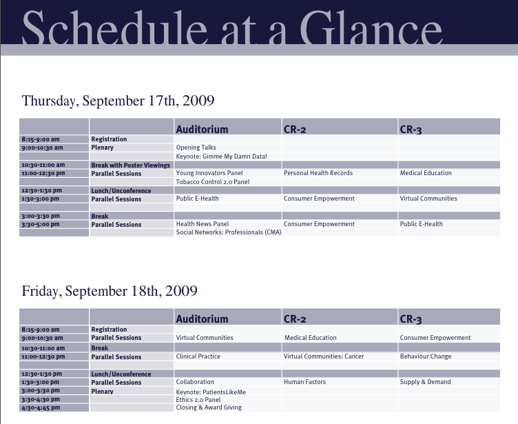 2009 program